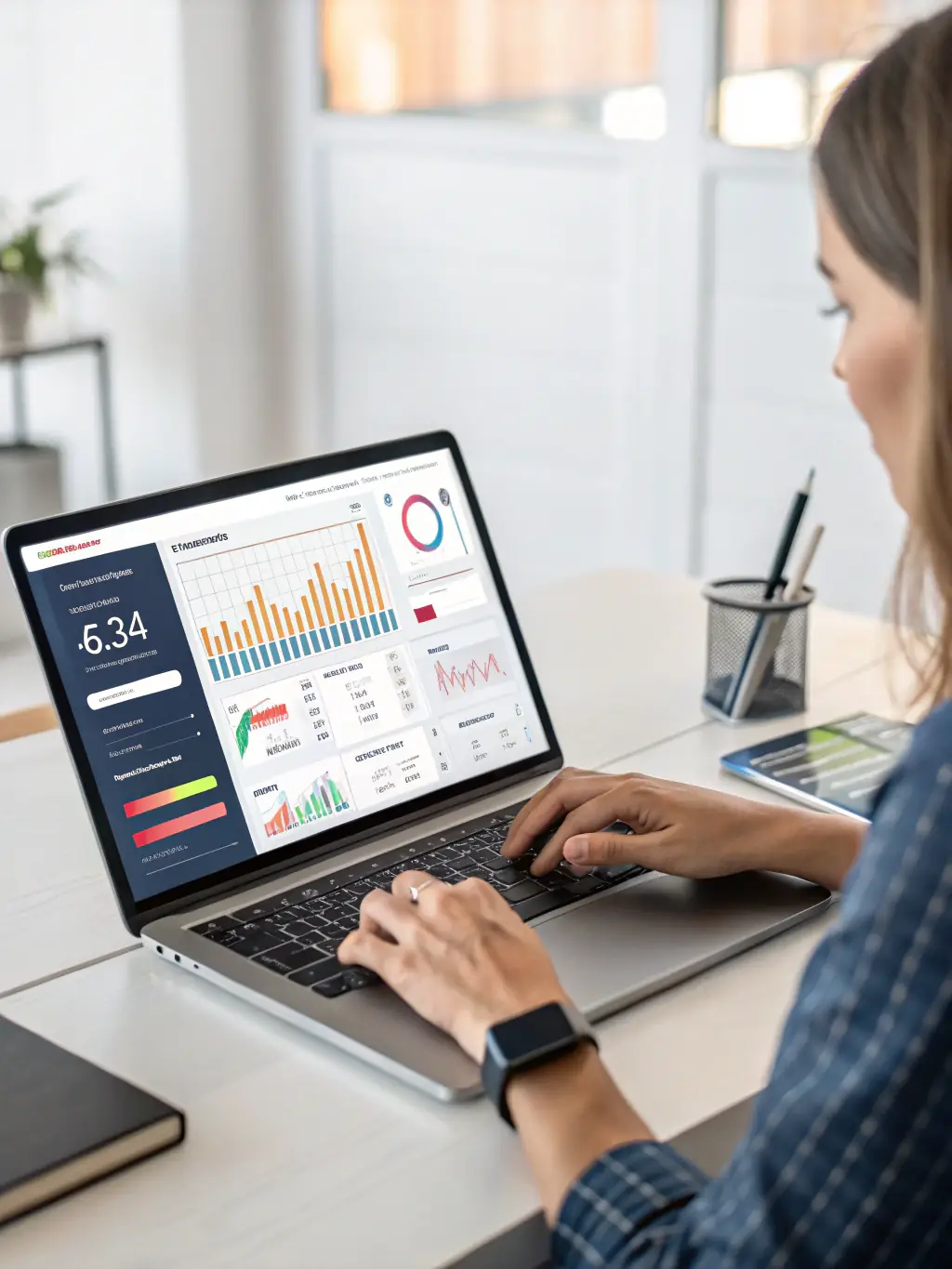 An image depicting a user-friendly interface of Ramp's expense management software, highlighting features like automated receipt matching, spend approvals, and detailed analytics dashboards.
