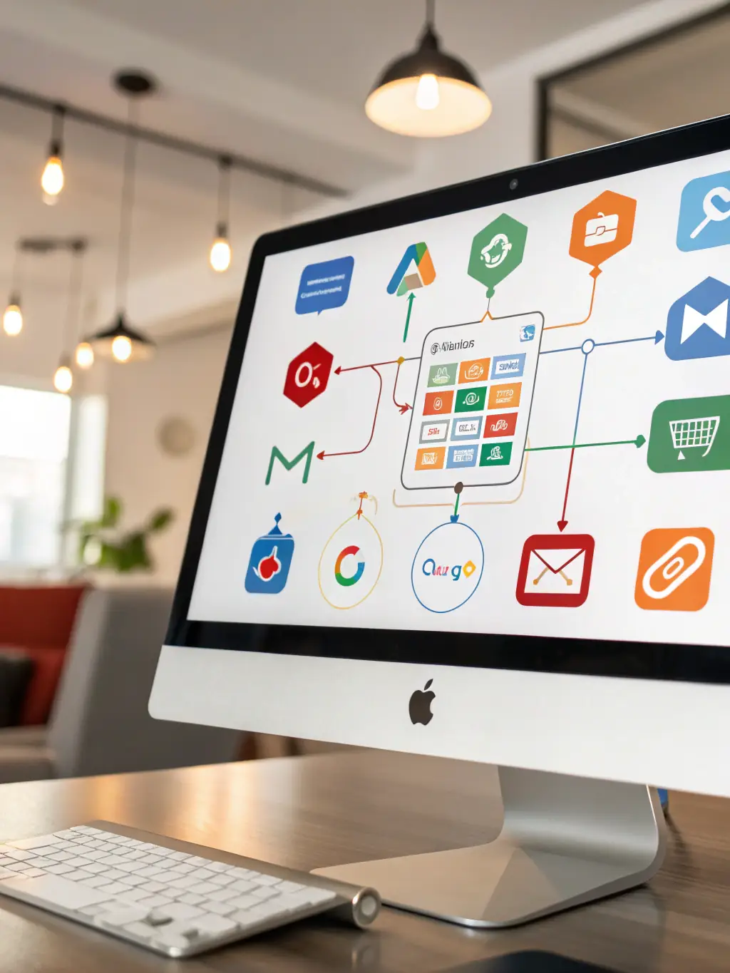 A graphic illustrating Ramp's integration capabilities with popular accounting software like QuickBooks and Xero, emphasizing the seamless data transfer and real-time synchronization of financial information.